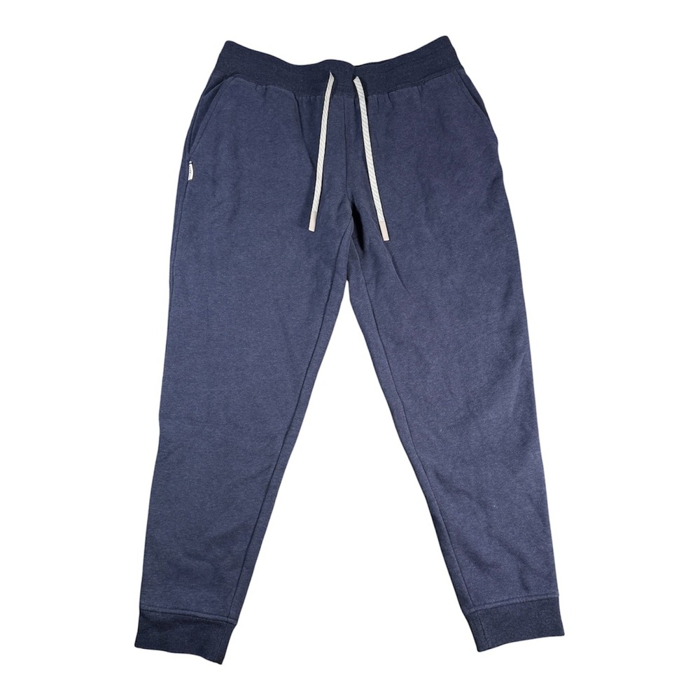 Rhoback Jogger Sweatpants Mens L Blue Heather Fleece Lined Drawstring Casual